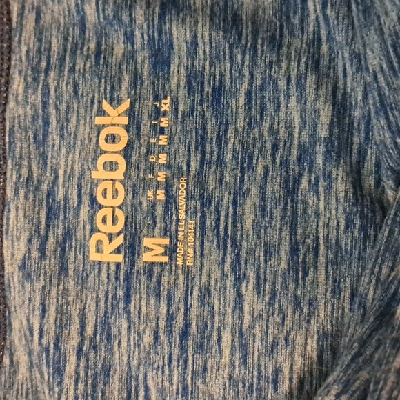 Reebok blue cowl neck top with thumb holes, size medium. - Picture 3 of 4